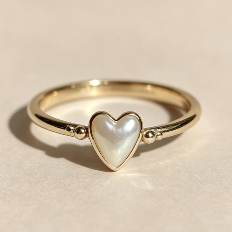 Liebesring, Damen-Zeigefingerring, Einfacher und kühler Stil für Paare, Neuer Perlenschmuck