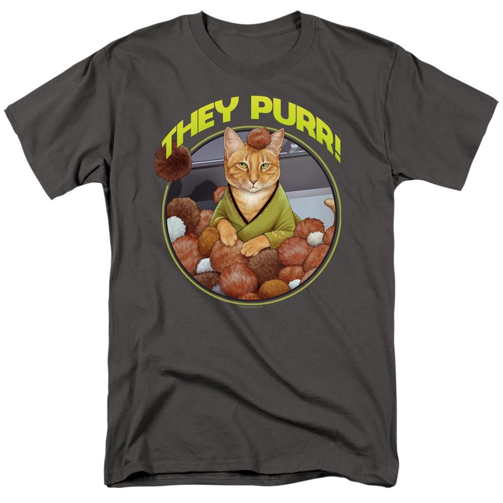 Star Trek - The Purr - Adult Unisex Short Sleeve T-Shirt - Gray L