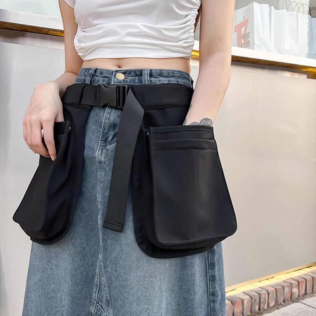 Adjustable Waistband Gardening Waist Belt Apron Bag with Multiple Pockets for Tool Storage Carpenters Utility Tool Bag