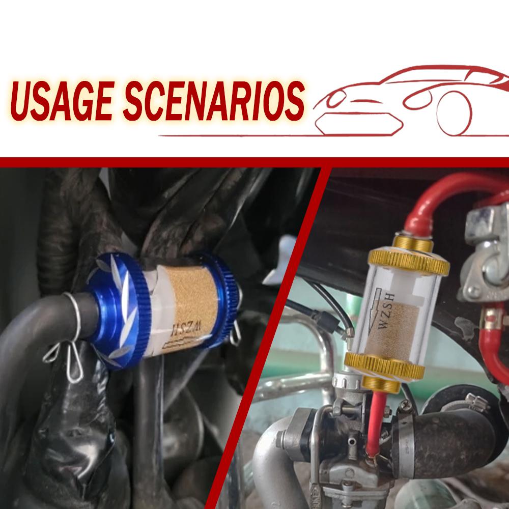 Universal Aluminum Alloy Sheel Copper Core Oil Filter Fit Diesel Heating Oil Filter Element For ATV Bike Scooter Copper Parts