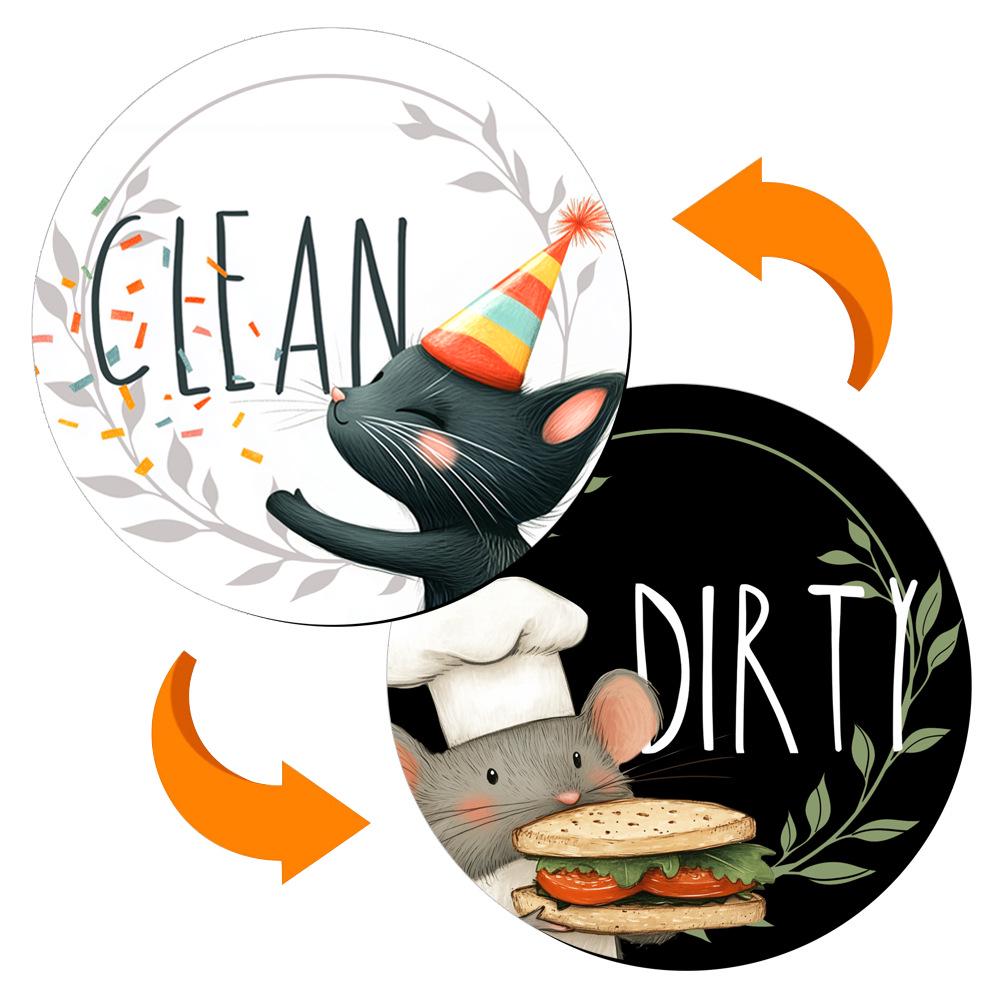 Double-Sided Magnetic Dishwasher & Refrigerator Decoration Stickers
