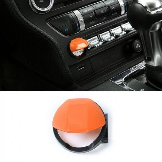 For 2015-20 Ford Mustang Engine Start/Stop Button Switch Trim Cover Decor Orange