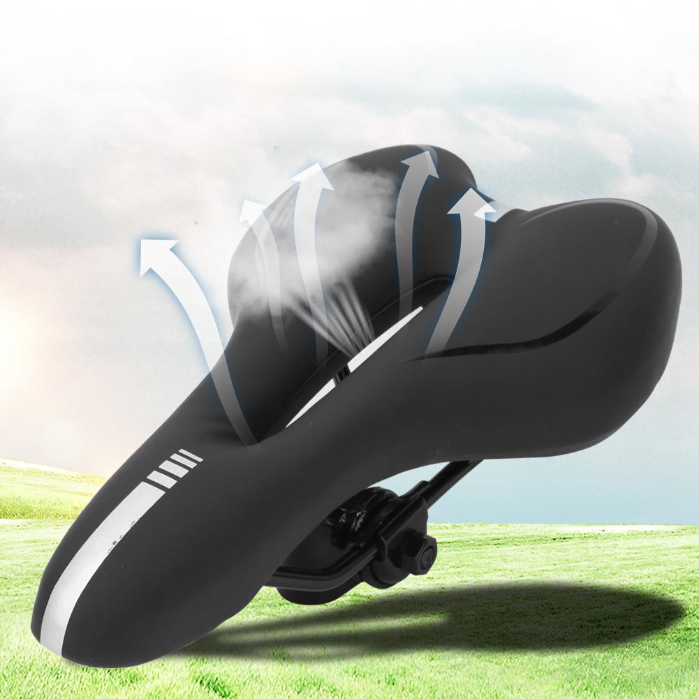 Silicone Bike Seat Hollow Comfortable Mountain Bicycle Saddle Cushion Cycling Accessories with Small Rain Cover