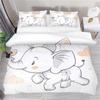 Baby Elephant Animal Bedding Sets With 1/2 Pillowcases 75*50Cm, 3D Printed Duvet Covers Bedding Set For Kids Teenagers Adults
