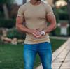 Men's Summer Sports Stand-Up Collar Striped T-Shirt