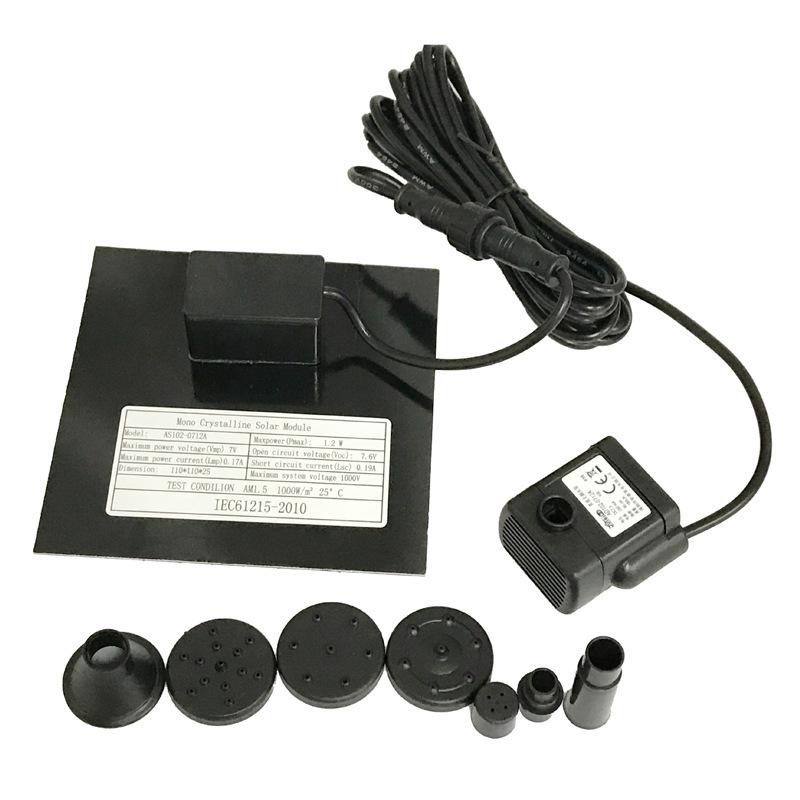 Solární čtvercová fontána s odnímatelným kabelem pro vnitřní i venkovní použití