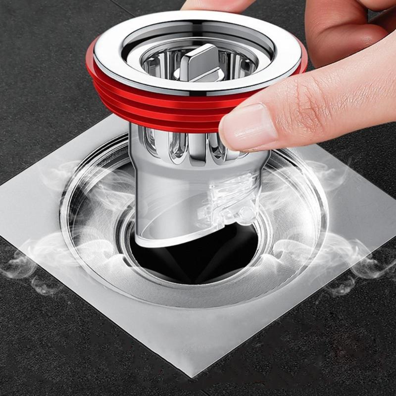 Odor-proof Floor Drain Shower Drainer with Filter Basket Deodorant Anti-clogging Sewer Floor Drain Core for Kitchen