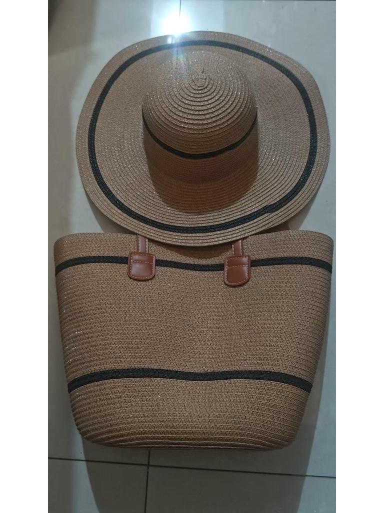 Trendy French One-Shoulder Straw Tote: Large-Capacity Woven Beach & Vacation Handbag for Women