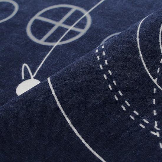 Some no Anbo Tenugui hand Tokuoka Made in 35cm x 100cm (Japanese towel) "Planet Navy" - Hand-dyed, 100% Cotton, weave, Japan,