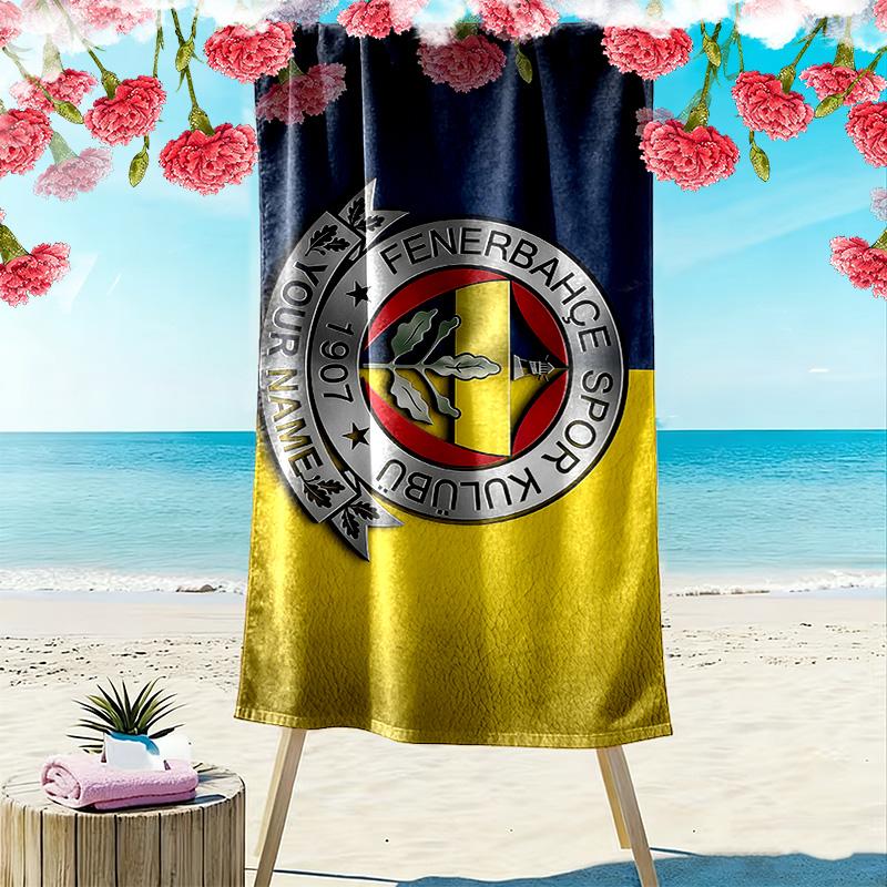 Fenerbahce Spor Kulübü Print Beach Towel, Large Soft Quick Dry Towel for Beach Camping Swimming