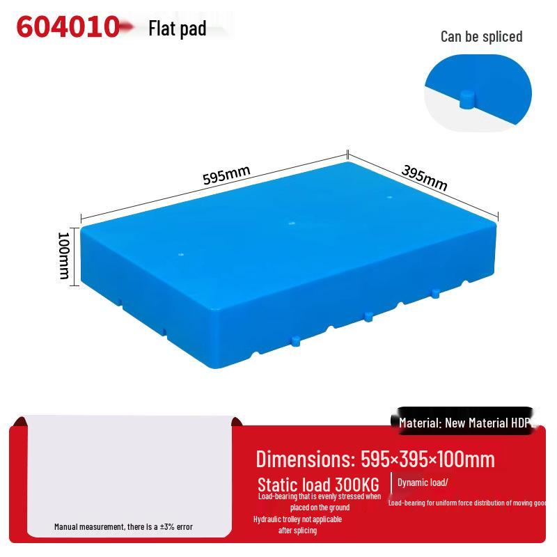 Warehouse Grid Plastic Pallet: Thickened Moisture-Proof Single-Sided Floor Mat for Logistics.
