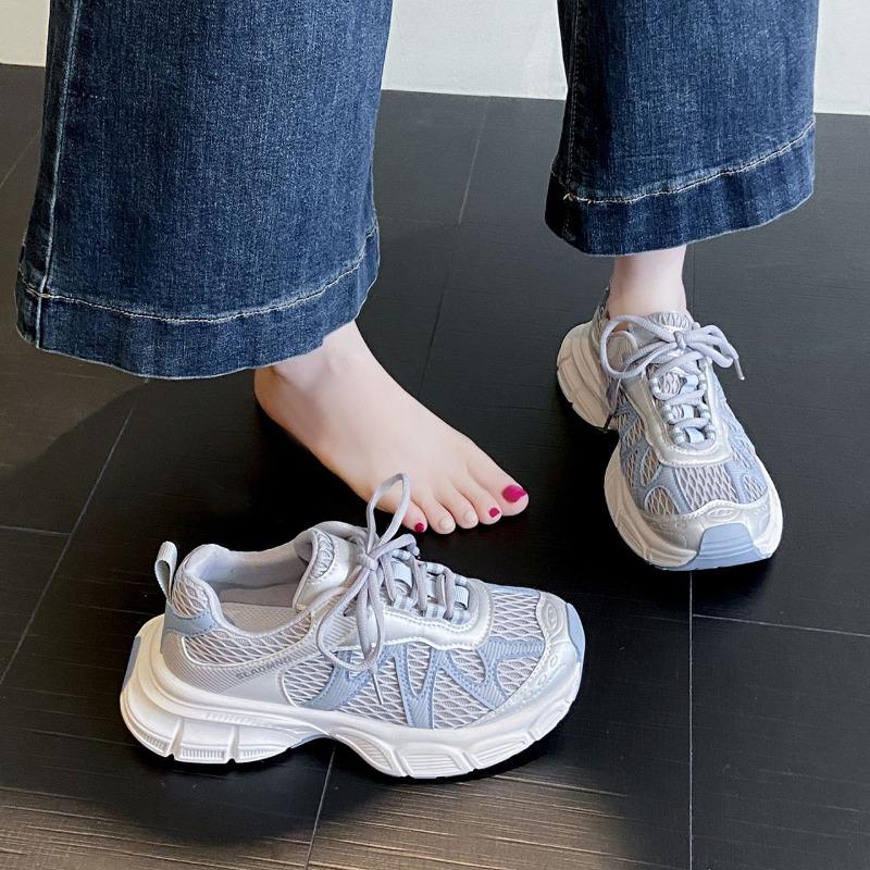 Girls Shoes Spring and Autumn New Versatile Mesh Children's Sports Shoes Dad Shoes