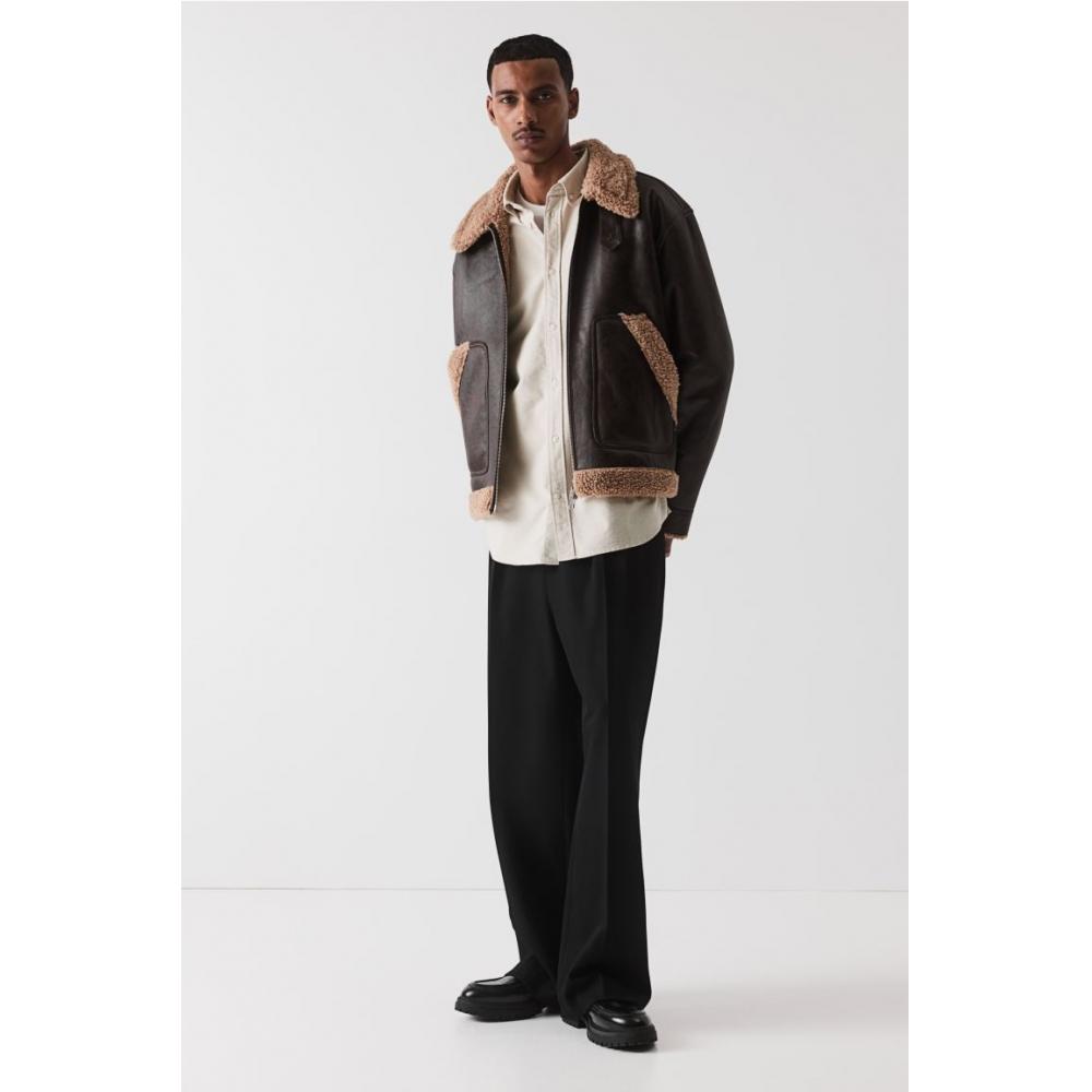 H M Regular Fit Oxford sHirt ligHt Beige