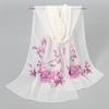 Spring Printed Chiffon Scarf Floral Printed Beach Shawl Lightweight Neck Scarf Summer Neck Sun Protection Scarf Shawl 150*50cm