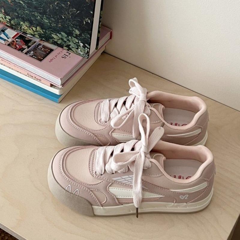 

Модная обувь в кампусном стиле, маленькие белые туфли, новинка осени, универсальные, студенческие, для вечеринок, спортивные, повседневные 40 розовый