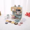 Holz-Rollenspiel-Küchenset für Kinder - Simulierte Kaffeemaschine und Nachmittagstee-Rollenspiel-Zubehör