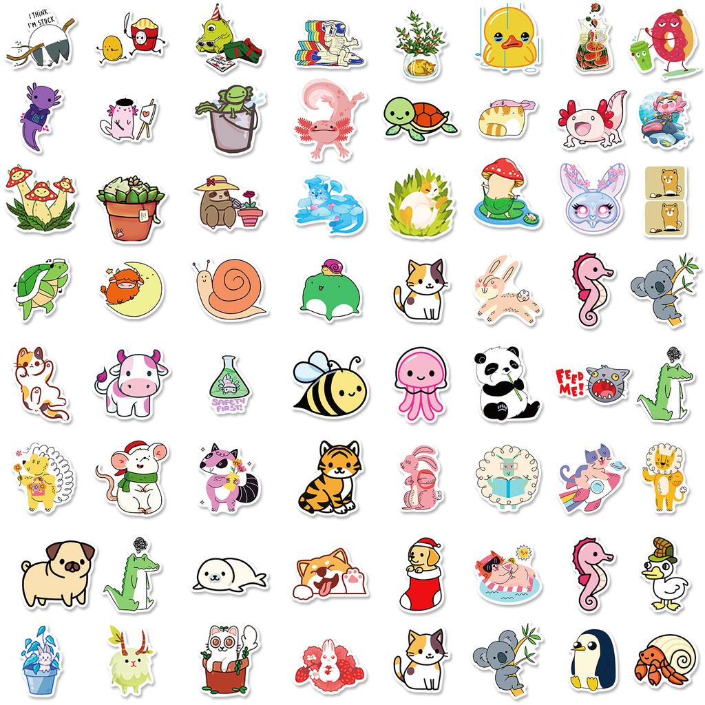 Small Animal Stickers, Cartoons, Cute Salamanders, Small Animals, Series Stickers