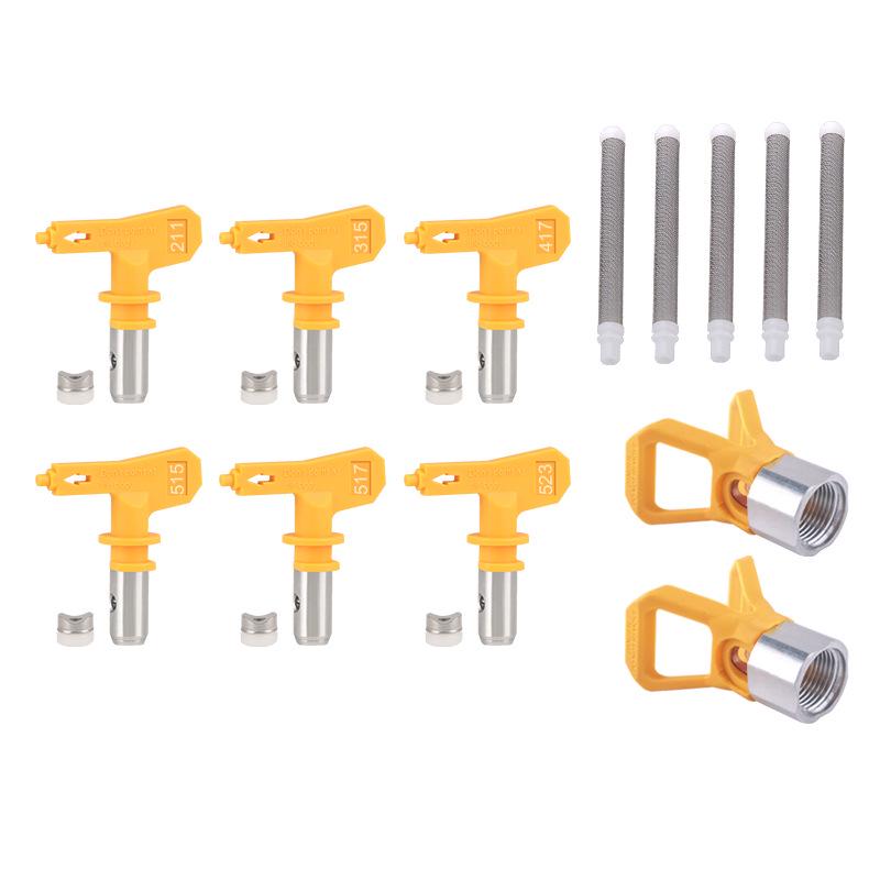 High-Pressure Airless Sprayer Kit: Nozzle, Duckbill Seat, Pipe, Spray Gun Filter, Extension Rod.