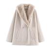 New, European and American Fashion Fur Collar Short Woolen Coat 4344644