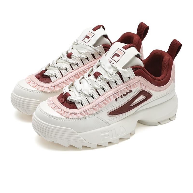 Fila Disruptor 2 Demping, Slijtvast Lage Casual Schoenen Dames Wit Rood F12W512135FSR