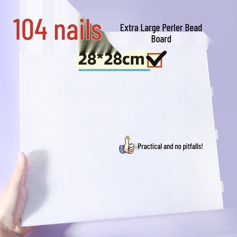 104-Pin Enhanced Perler Bead Board: Thick, Heat & Drop Resistant, Durable, Perfect for Kids' DIY Crafts
