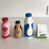 Strawberry Milk Kitchen Food Toys Imitation Game Wooden Milk Drink Drink Bottle Toy  Children Gift
