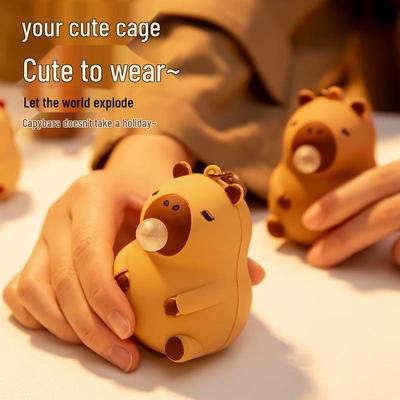 Capybara Bubble Squeeze Toy Keychain - Cute Stress Relief and Backpack Pendant