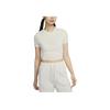 Sportswear Essentials Slim Fit Soft Knit Short Sleeve T-Shirt Women Tops Light-Red Wood-Brown FB2874-105