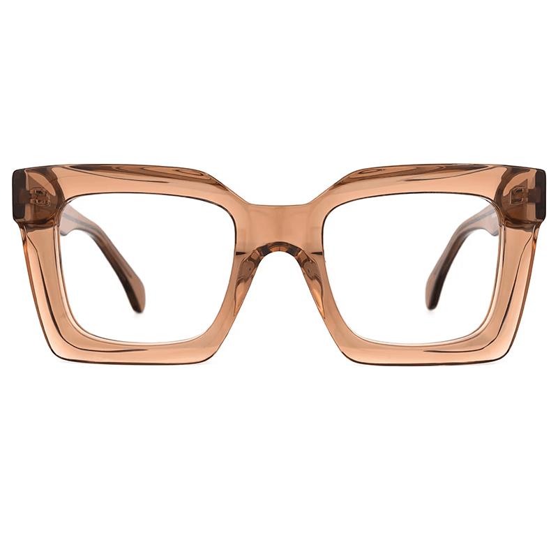 Square High Quality Eye Glasses Frames For Women Designer Luxury Clear Computer Eyeglasses Fashion Oversized Optical Eyewear