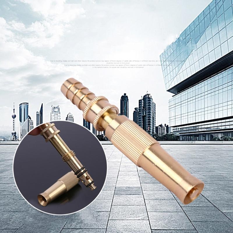 Brass Hose Nozzle High Pressure Garden Hose Nozzle Heavy Duty Water Spray Gun for Garden Hose Washing for Cars Cleaning