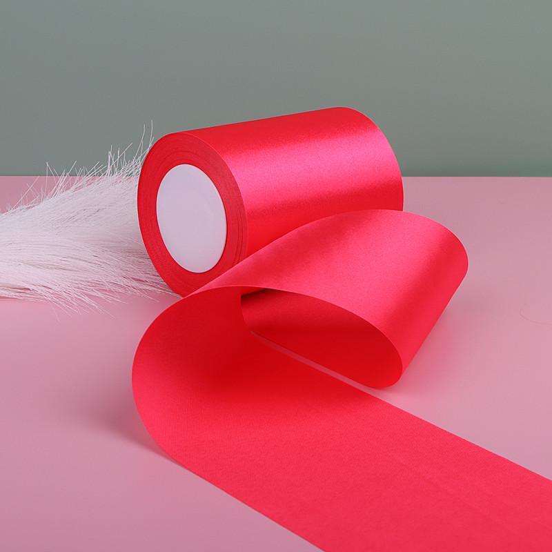 10cm Wide 22 Meters/Roll Champagne Satin Ribbon Polyester Ribbon for Wedding Chair/Car/Party Decoration Hand Sewing DIY
