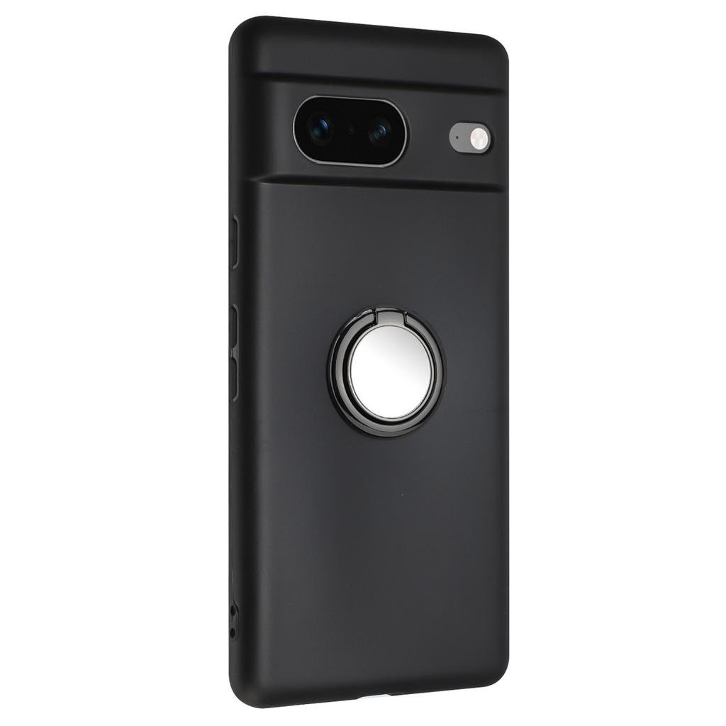 For Google Pixel 8 Shockproof Back Protector TPU Cover Matte Phone Case with Ring Kickstand