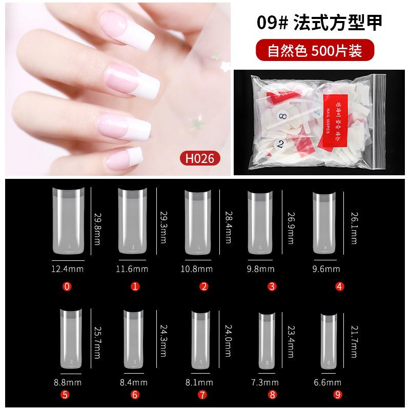 

Короткие овальные круглые накладные ногти, 500 шт., Полное покрытие, накладные ногти, нажмите пальцем или пальцем на ногтях для маникюра, акриловые ногти #9