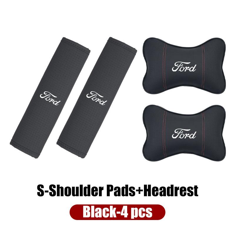 For Ford Breathable Car Headrest Pillow Seat Belt Shoulder Protector Pad Escape Ecosport Fusion Explorer Expedition Taurus