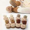 Calcetines de Bebé Algodón Gruesos Cálidos Acogedores Lindo Oso de Dibujos Animados Niñas Niños Calcetines de Piso Antideslizantes