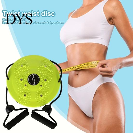 Waist Toning Exercise Plate Women Body Shaping Twister Magnetic Stone Whisper Disc Exerciser with Pull Rope Home Slimming Twisting Trimming Workout