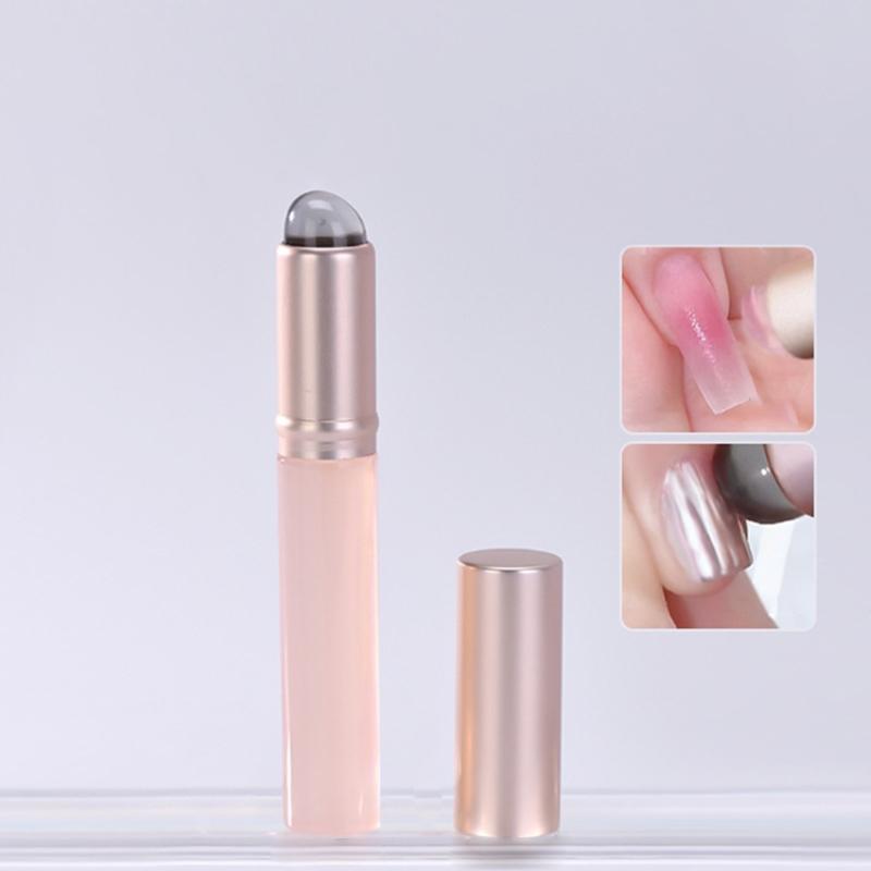 Tırnak Sanatı Silikon Uygulayıcı Çubuk Krom Pigment Tozu Uygulama Gradyan Gölgeleme Kalemi Kolay Pudra Silikon Tırnak Fırçaları Alet