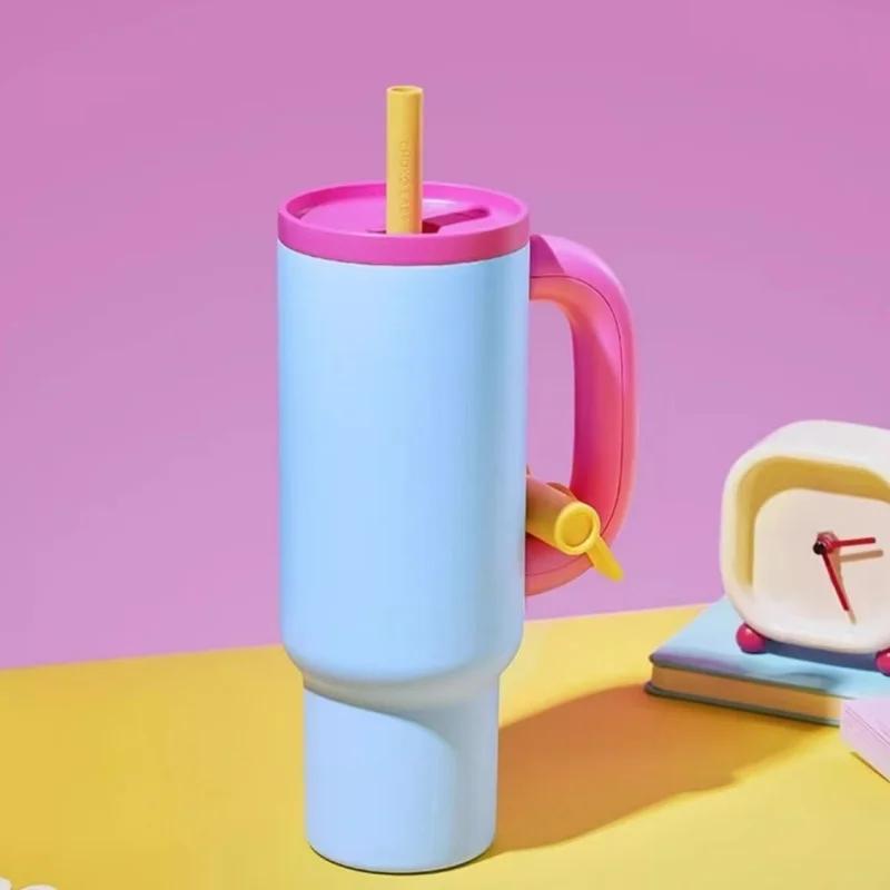 

Chakolab Кухоль великої місткості з трубочкою, нержавіюча сталь, вакуумний, силіконова основа, 1050 мл, ПП, портативний, Кубок Льодяного Короля для гарячої кави, чоловічий 1050ml