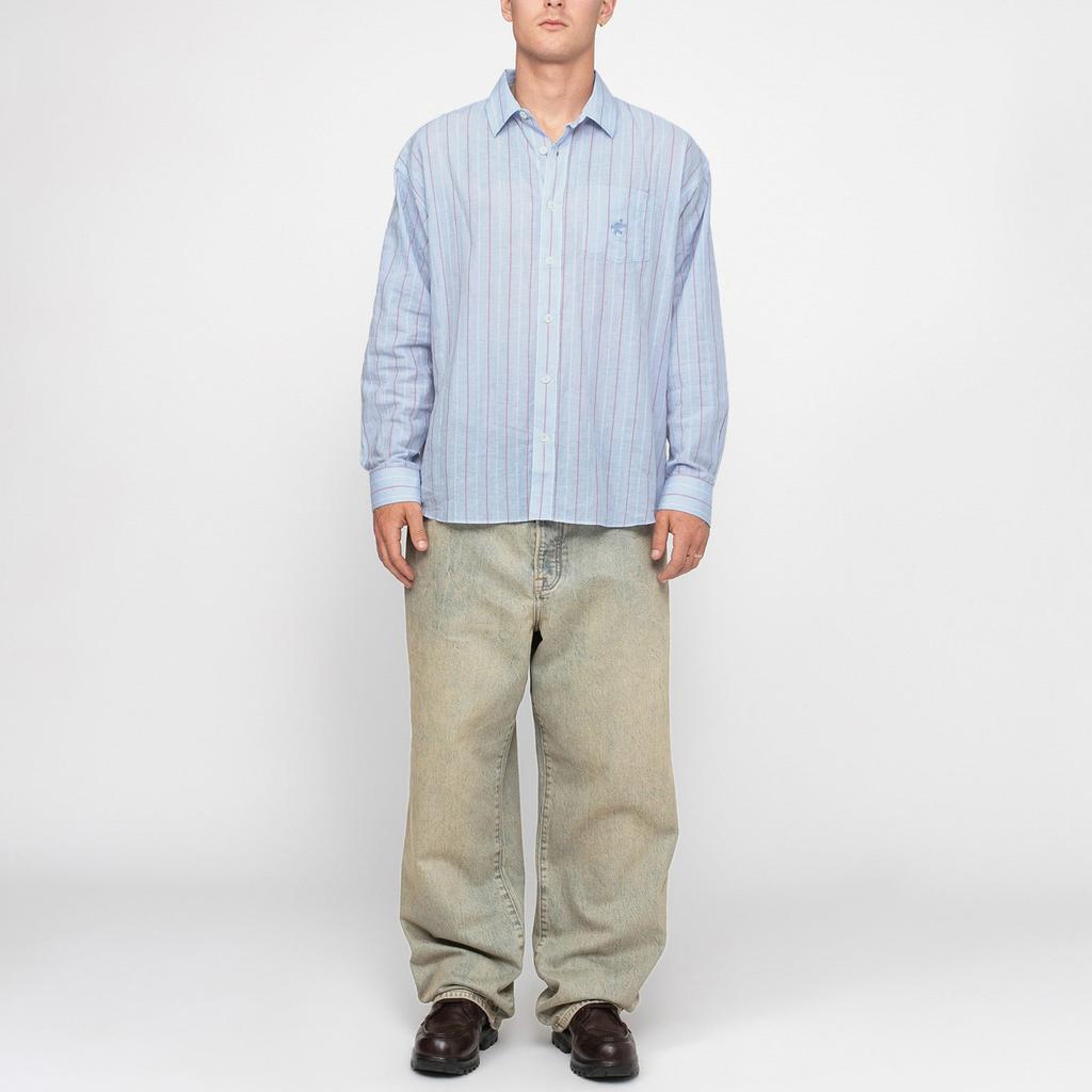 Stussy Jeans Unisex Blue Moderate Straight Fit Pants 116599-BEWA