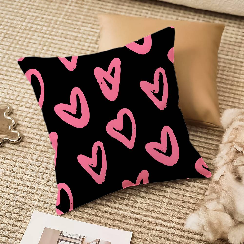 Модная наволочка в форме сердца с любовной тематикой, защита от пылевых клещей, скрытая молния, для дивана-кровати 12x12Inch