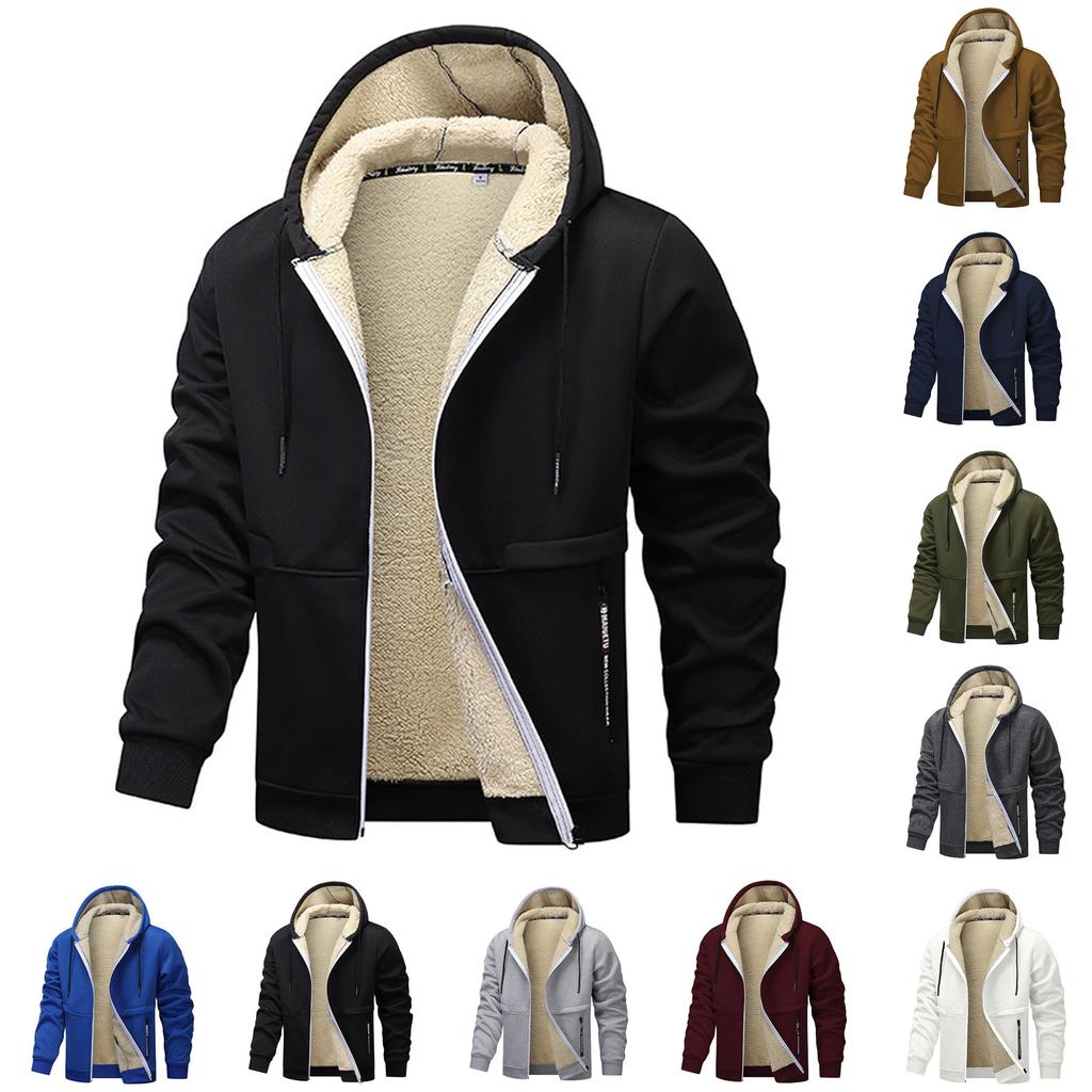 Men'S Zipper Jacket, Casual Retro Long Sleeved Cardigan Jacket