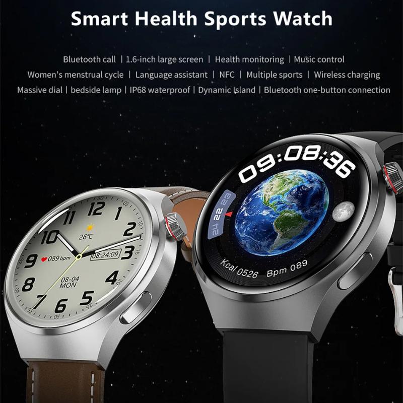 2025 Новые часы Pro GPS NFC Смарт-часы Мужские 360*360 AMOLED Экран Пульс Bluetooth Звонок IP68 Водонепроницаемые Мужские Смарт-часы