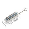 Silent Operation Light Up Keyboard Keychain Glowing Stress Relief Clicker LED Button  Decompression