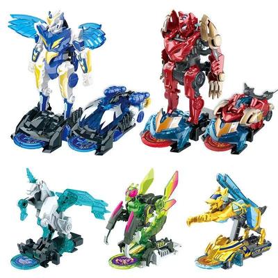 Screechers Wild Chip Code Maze Transform Action Figure Robot Energy Burst Shot Deform Car Beast 360° Flip Capture Chip Kids Toy