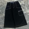 Új Y2k Jeans Klasszikus egyenes nadrág Bő betűs farmernadrág High Street alkalmi nadrág Punk stílusú széles szárú nadrág