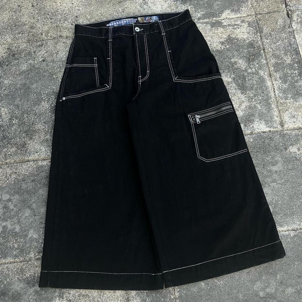 Új Y2k Jeans Klasszikus egyenes nadrág Bő betűs farmernadrág High Street alkalmi nadrág Punk stílusú széles szárú nadrág