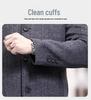 2026 Men's Double-Sided Woolen Coat: Winter Stand Collar Fashion Cashmere Jacket for Middle-Aged
