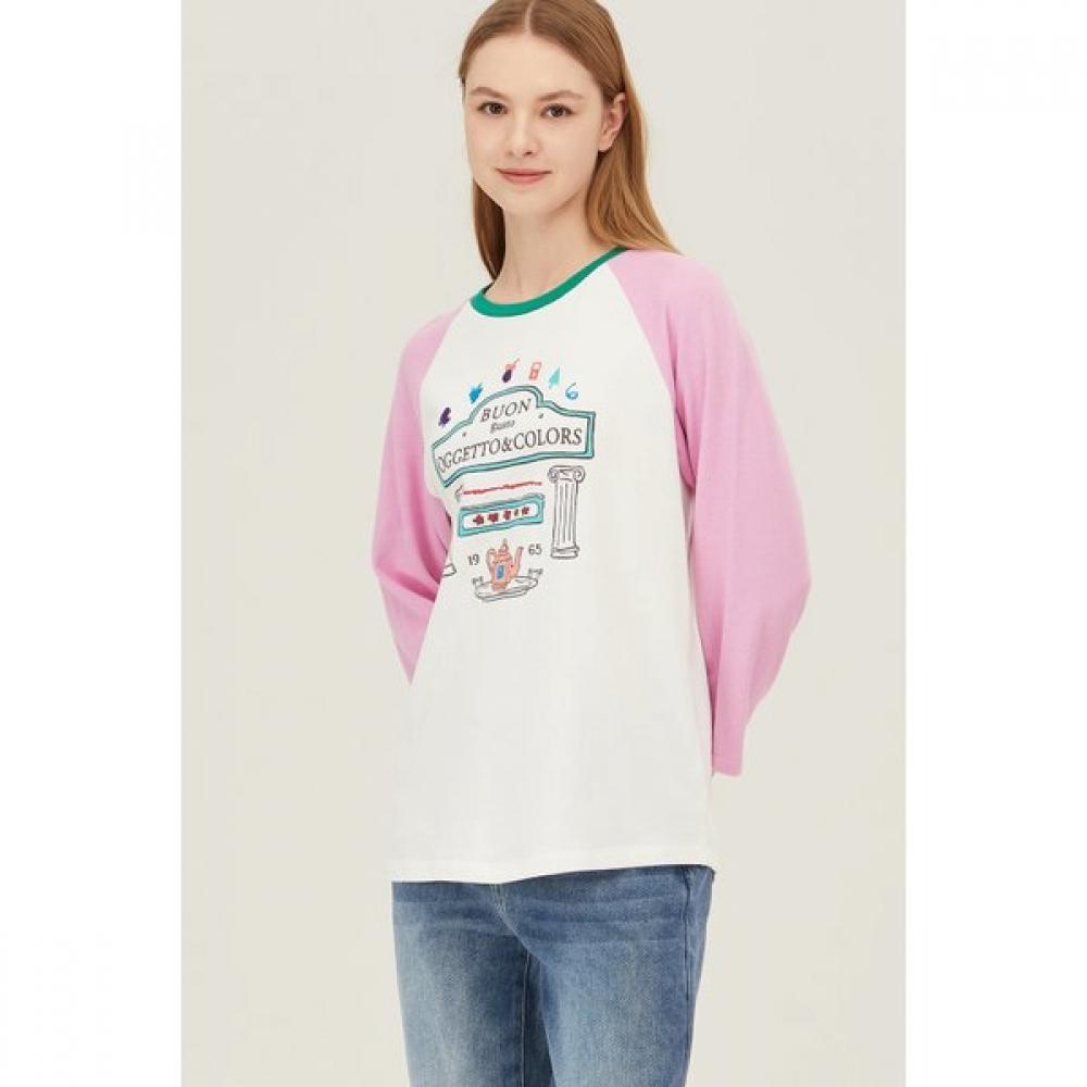 BeneTTon Color Block Raglan Embroidery T shirT baTs10411 PK/44