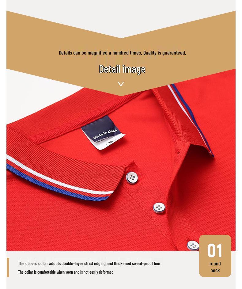 Custom Embroidered Summer Youth Round Neck Shirt - Short Sleeve Corporate Workwear