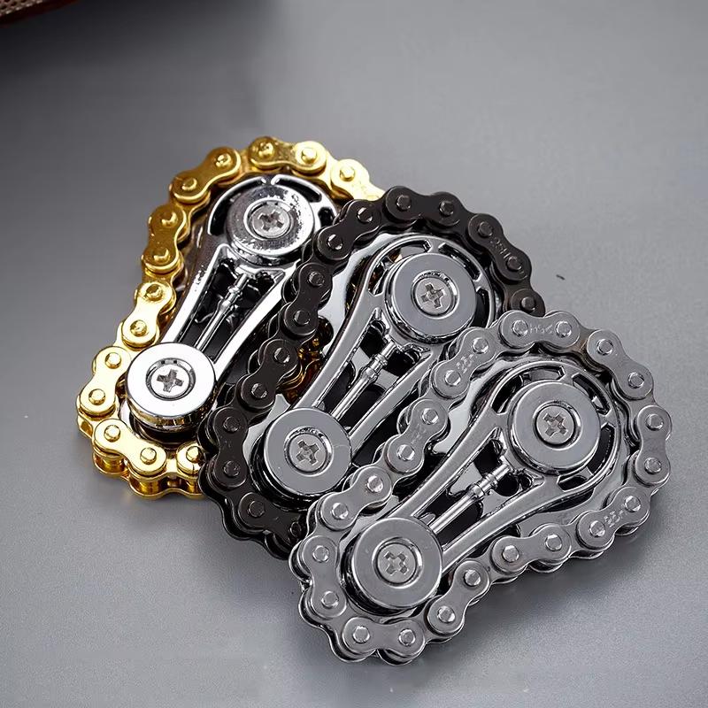 Sprockets Flywheel Fingertip Gyro Fidget Spinner Antistress Anxiety Metal Bike Chains EDC Spinner Fidget Toys For Adult Kids